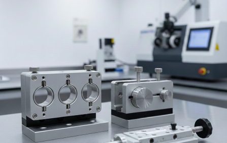 Precision metallographic sample preparation jigs and fixtures ensuring repeatable results in labs and QC processes.