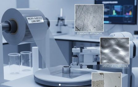 Comparison between custom lapping films and off-the-shelf lapping films in surface finishing applications