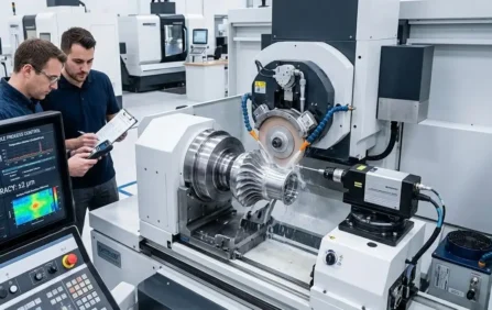 High-precision grinding process control in manufacturing to reduce scrap and improve dimensional accuracy